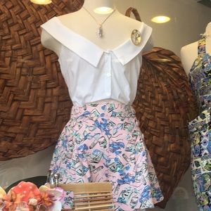 Retro white cotton blouse